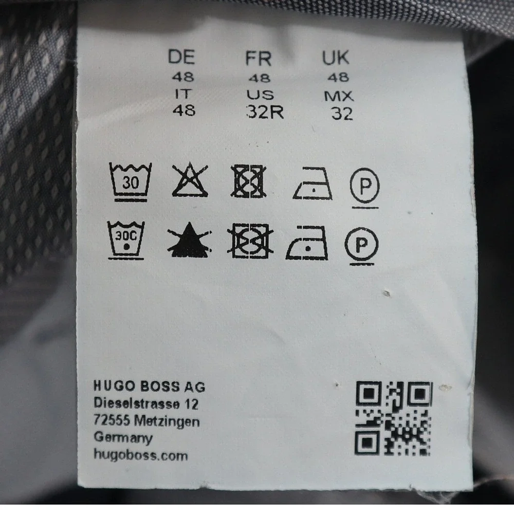 Hugo Boss Chino Pants Men 32x32 Slim Fit Comfort Stretch Navy Blue Office Casual